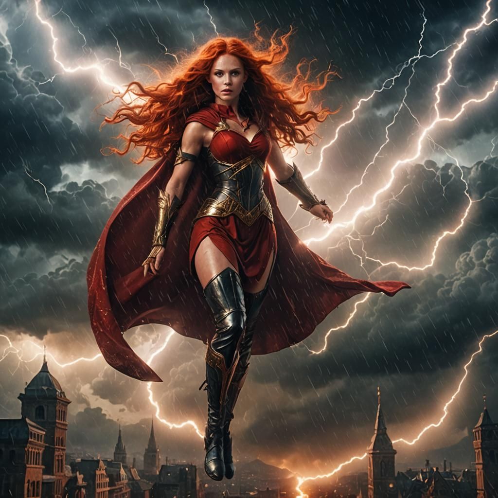 Surrounded by lightning