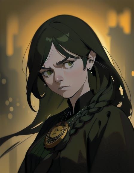 Elegant Dark Green Tunic in Golden Hour Lighting