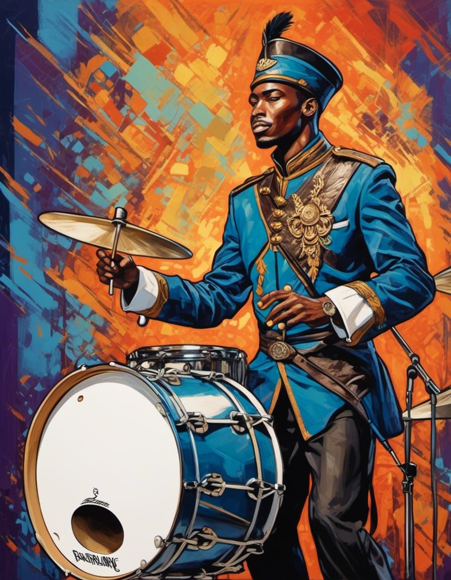 Street Pop Art: Melanin Drum Major