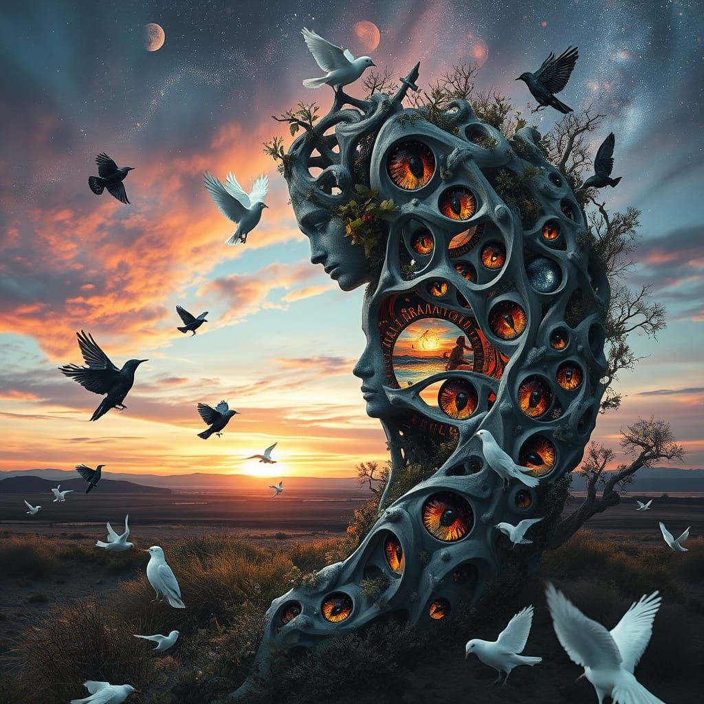 Ethereal Surrealism in Cosmic Water Landscape