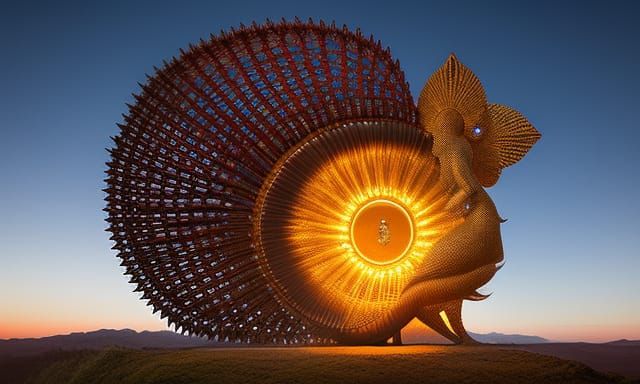 Celestial Woman in Surreal Star, Fairytale Art