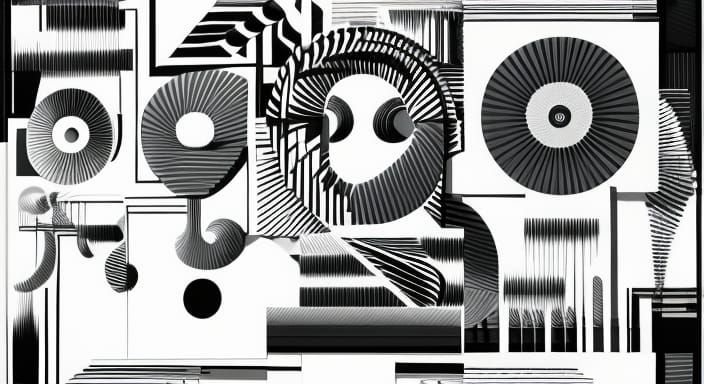 Flow of Time: Graphic Score in Technical Drawing Style