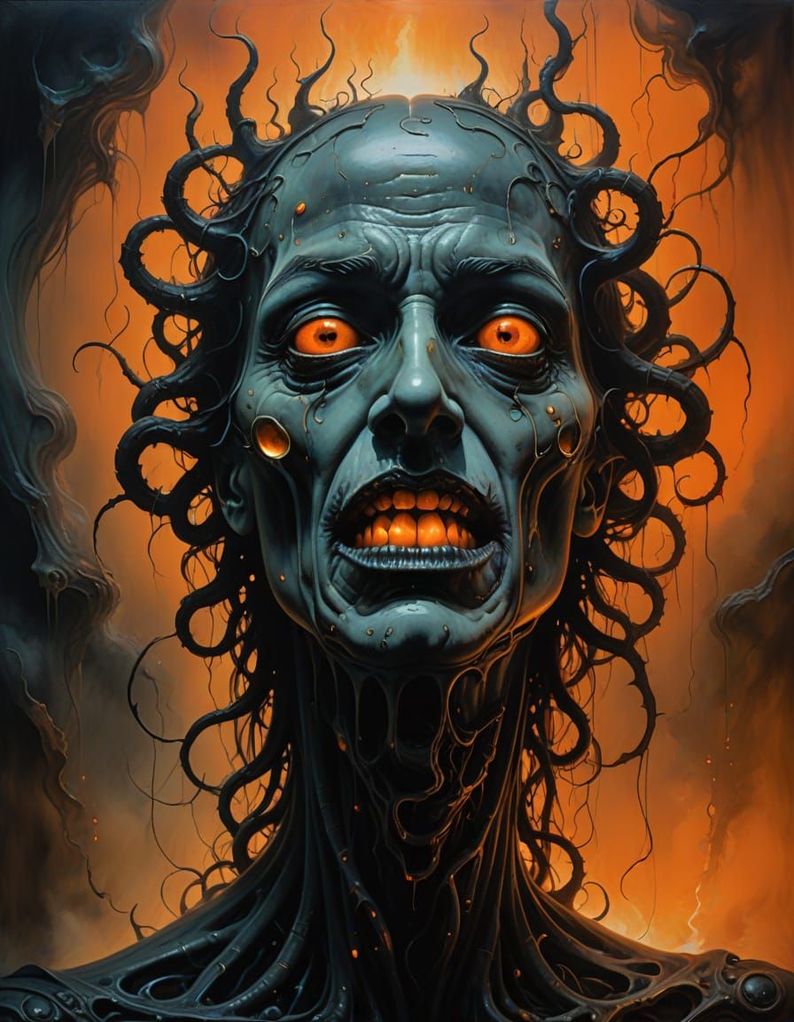 Ethereal Horror Lips Reveal Dark, Swirling Abyss