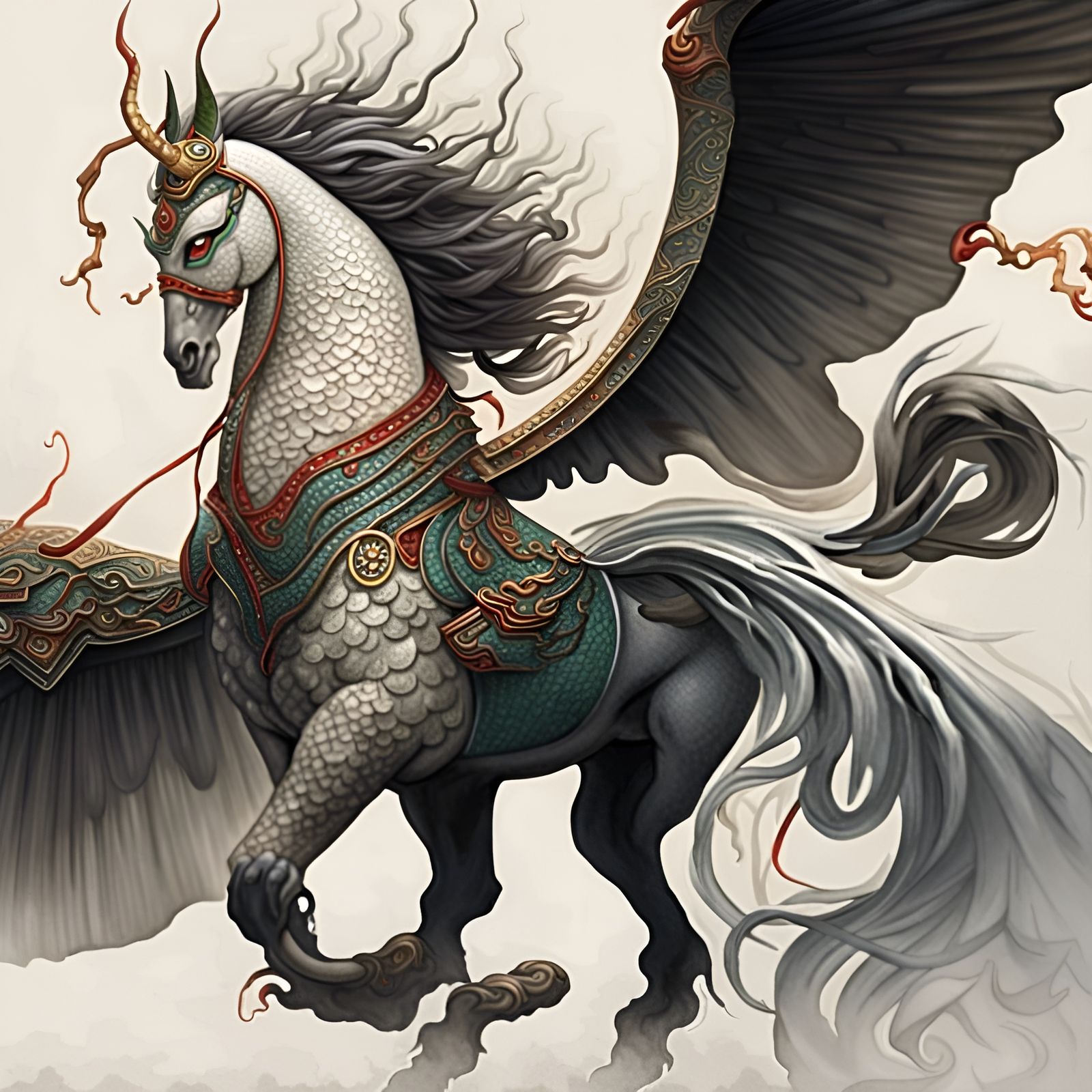Longma: Mythical Winged Dragon-Horse in Chinese Art