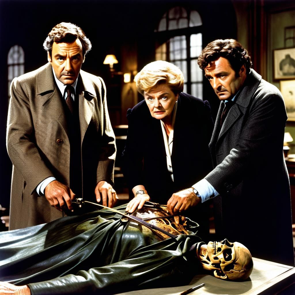 Sherlock Holmes, Jessica Fletcher, and Columbo solve a murder