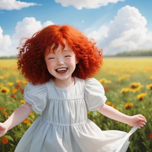 Laughing Redhead in Divine Sunshine