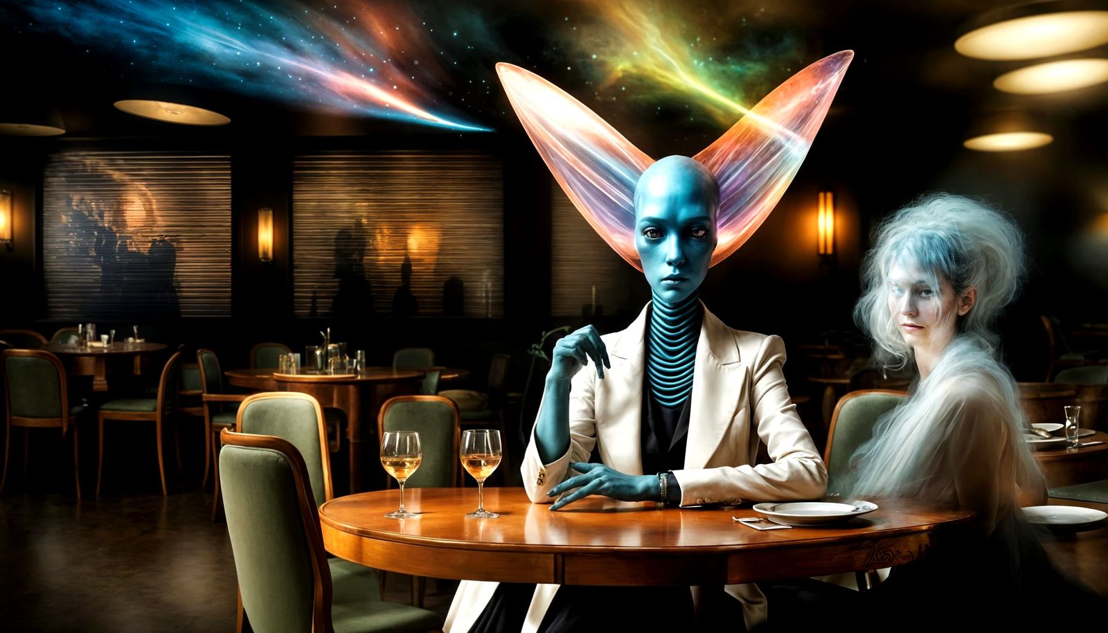 Alien Elegance: A Hyperrealistic Matte Painting