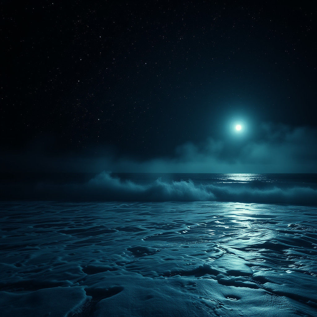 Atmospheric Night Scene with Hyperrealistic Details