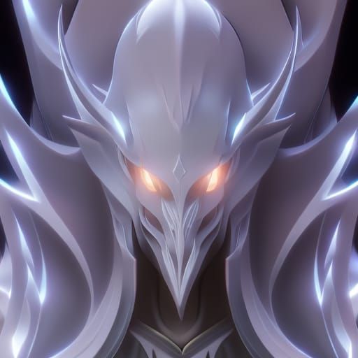 Demonic Eldritch White Hart Portrait in Unreal Engine 5