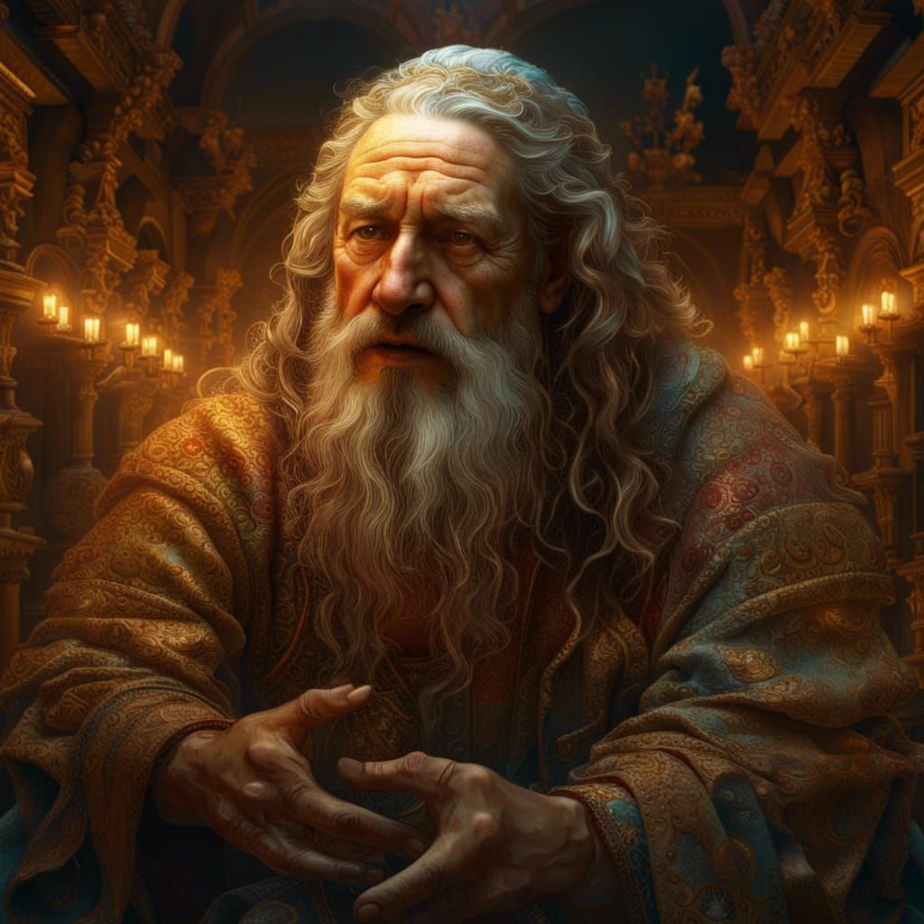 Renaissance-Inspired Fantasy Art in Leonardo da Vinci Style