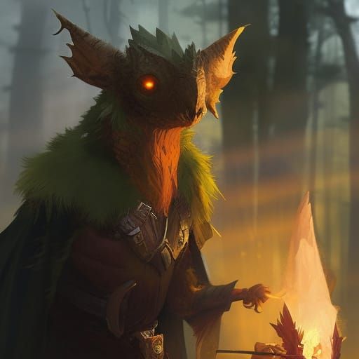 Kobold Druid Fantasy Character Portrait