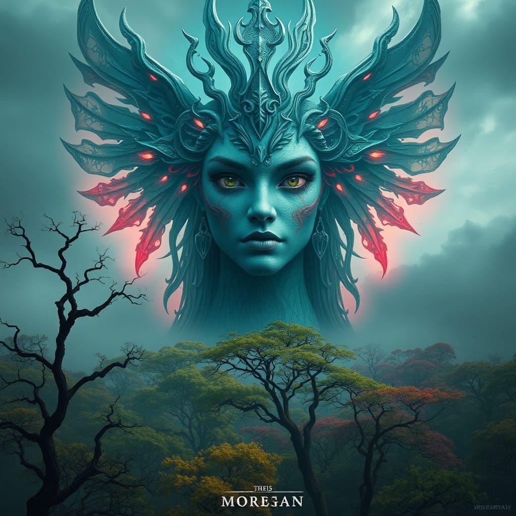 Morrigan's Ascension: A Celtic Goddess in Irish Skies