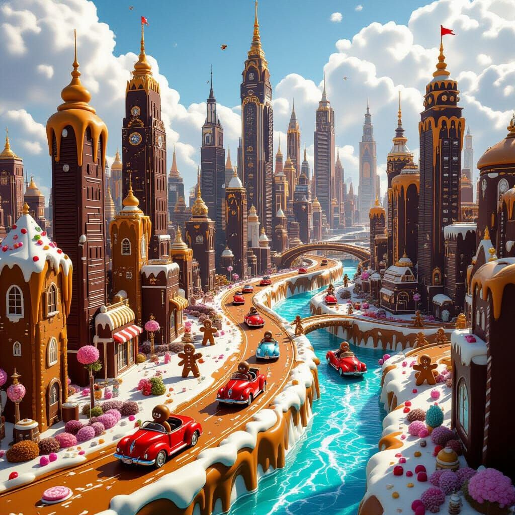 Chocolate City: A Gingerbread Metropolis in Unreal Engine