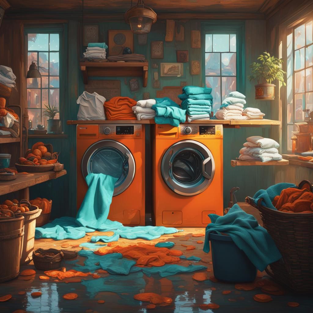 Hyperdetailed Laundry Concept Art in 8K