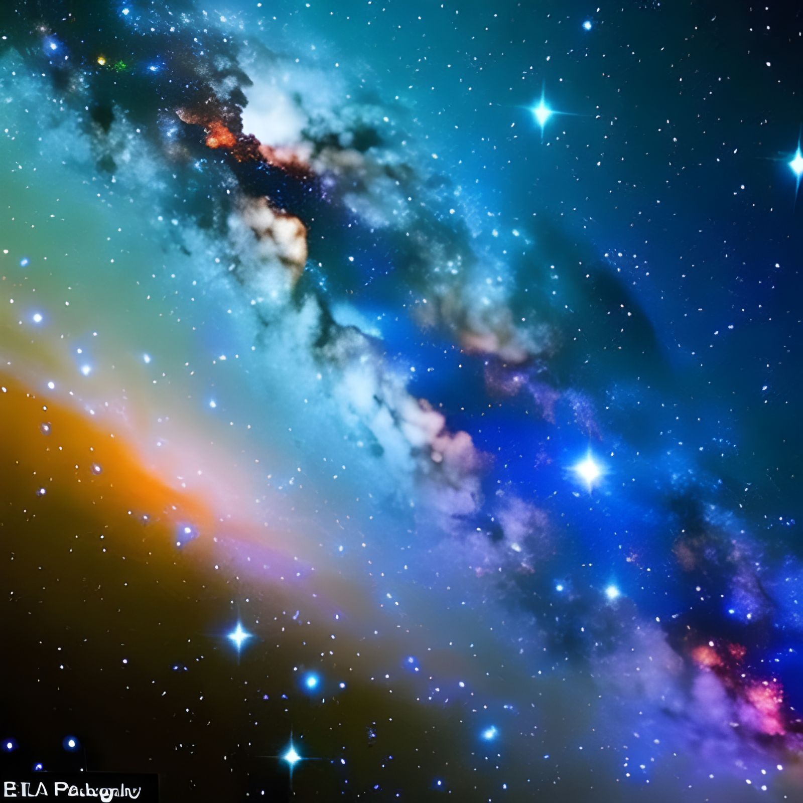 Majestic Galactic Exploration in Bright Colors