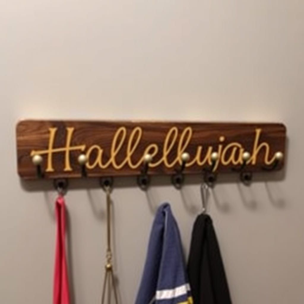 Surreal Eight Sided Hat Rack in a Cyberpunk Aesthetic