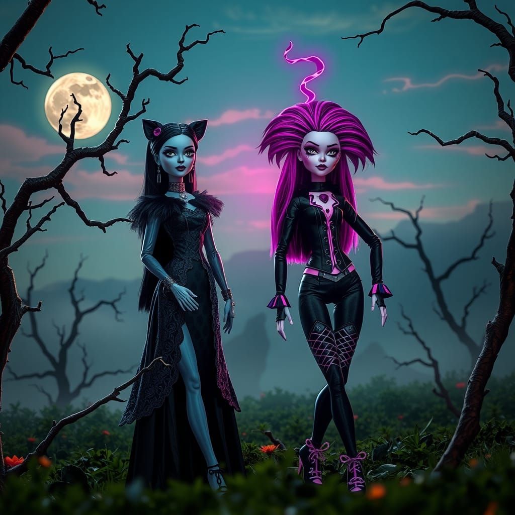 Monster High: Claudine Wolf and Frankie Stein in Eerie Fores...
