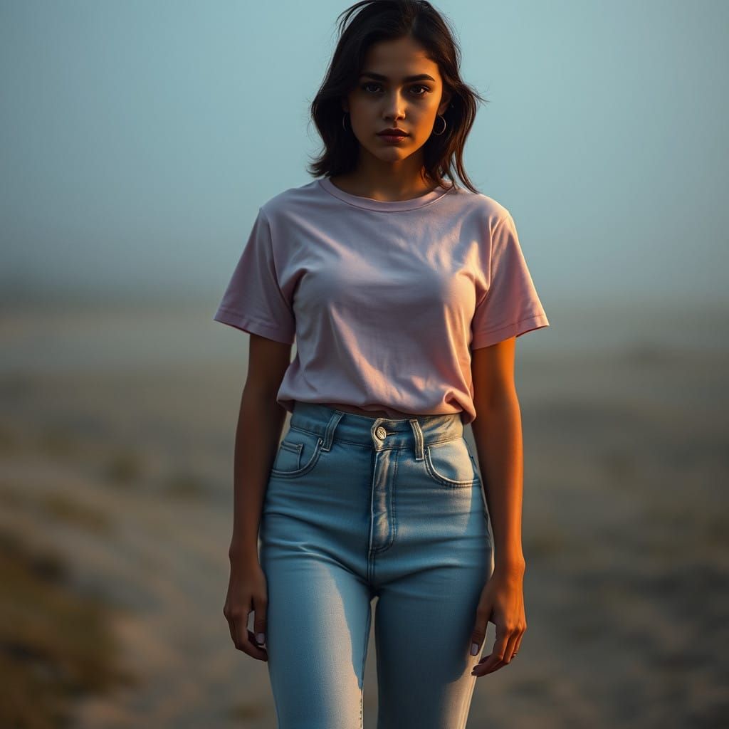 Hyperrealistic Portrait in Moody, Atmospheric Lighting