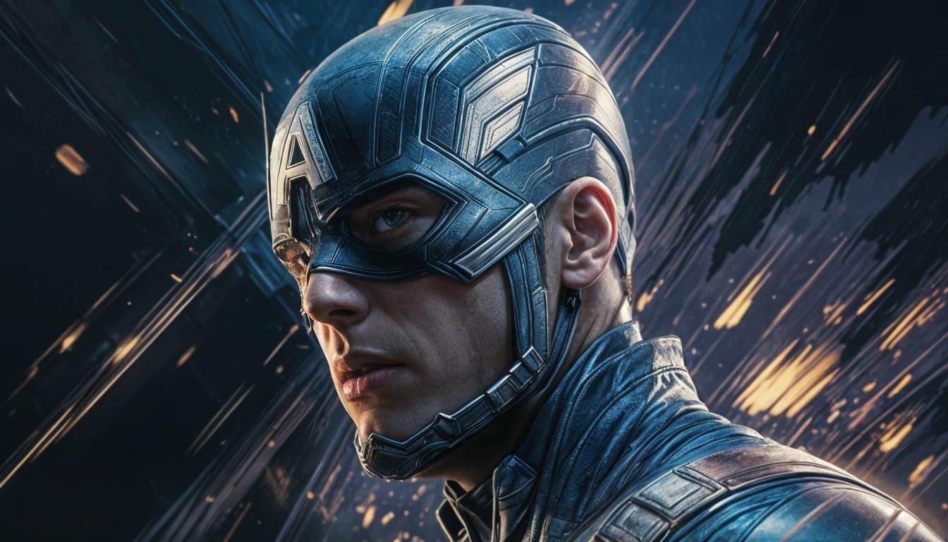 Ethereal Captain America Throwing Daggers in Hyperrealistic ...