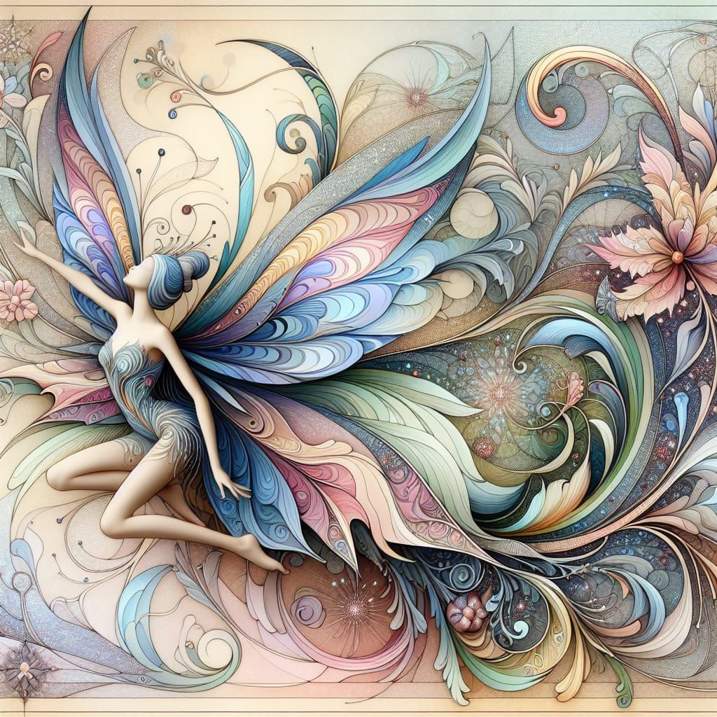 an elegant and mystical fairy.