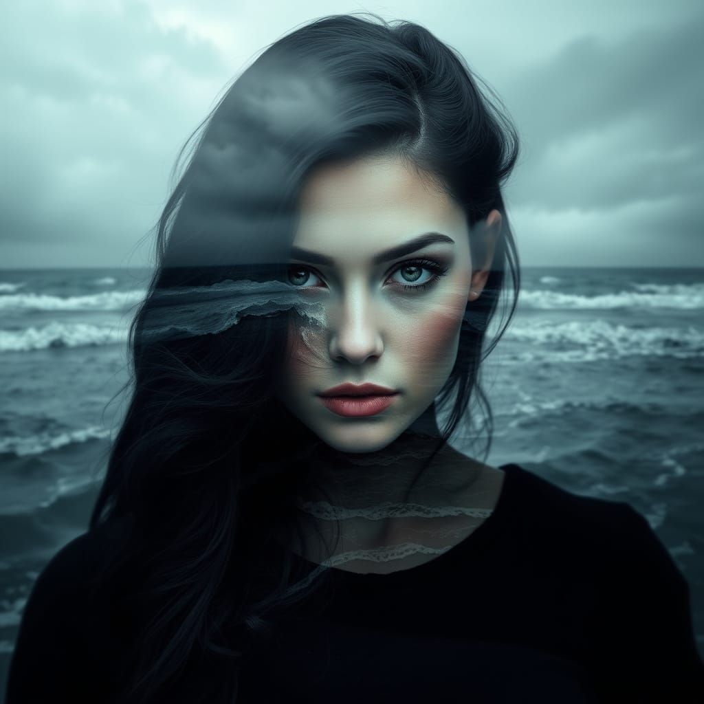 Ethereal Storm Goddess in Dark Fantasy Art