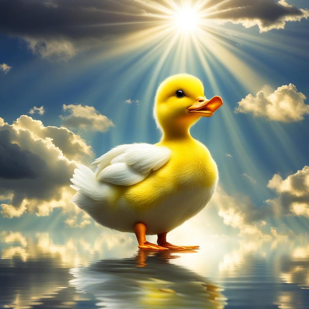 Divine Duck: Heavenly Sunshine and Soft Focus