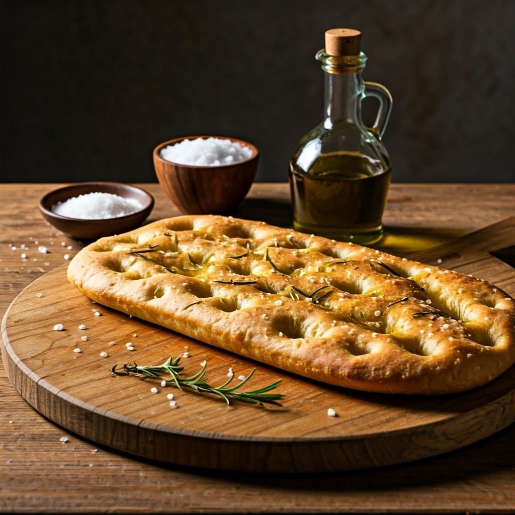 Golden Mediterranean Focaccia with Rosemary and Olive Oil
