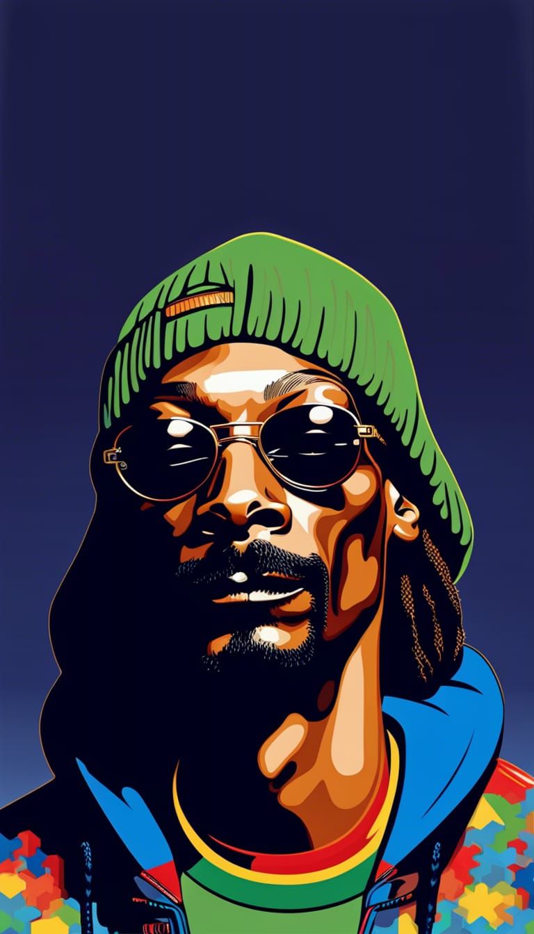Stylized AI Portrait of Snoop Dogg