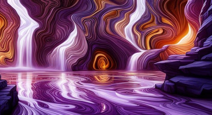 Purple Marble Stone Pattern Texture Hallucinogenic Trippy