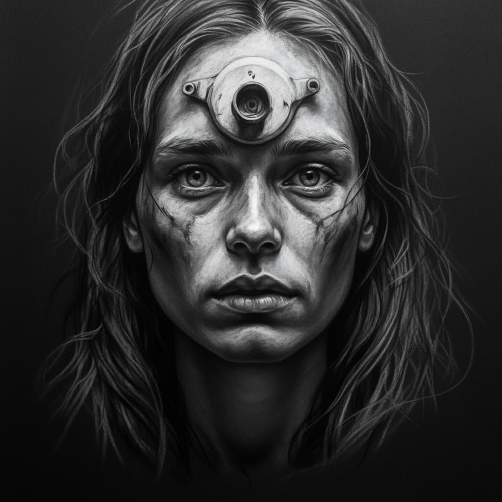 Hyperdetailed Charcoal Drawing of Recovery