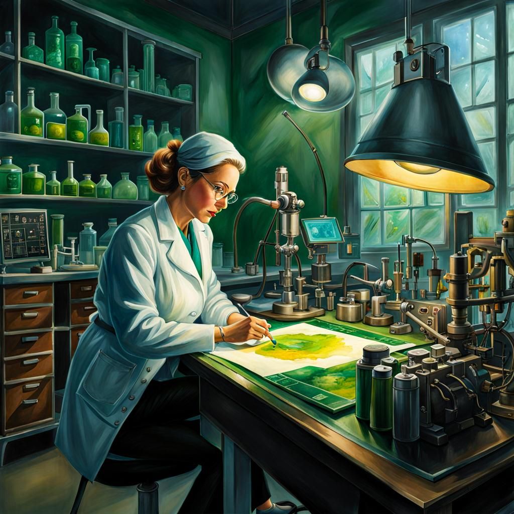 Noble Prize winner Madam Currie in her lab