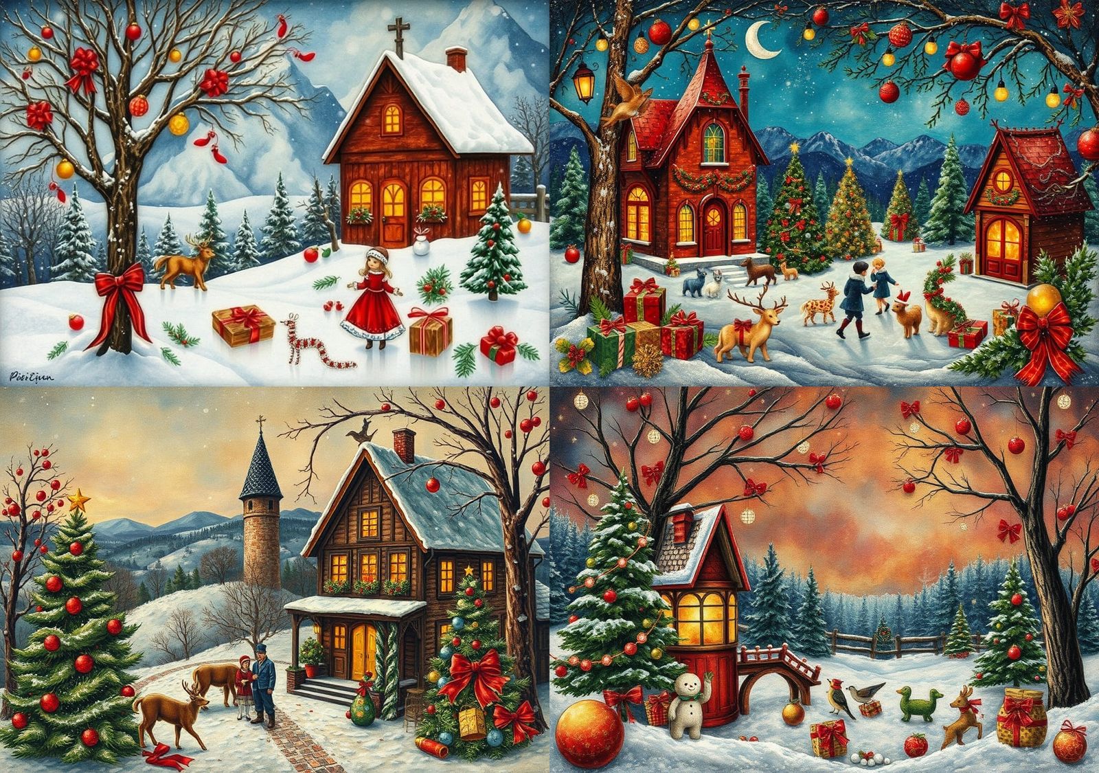 4 Images SET2 (3): Christmas. Lovely things similar Catherine Welz-Stein.