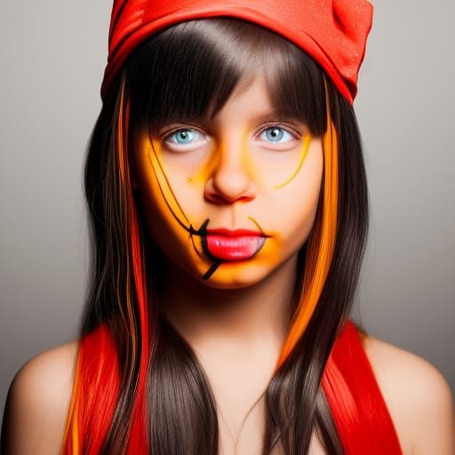 Halloween Girl Portrait in Professional Photography Style