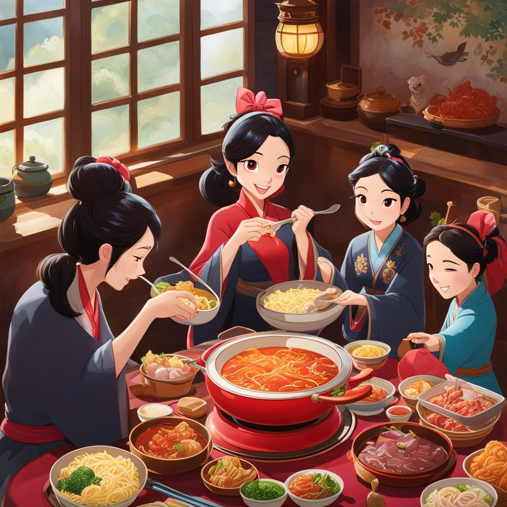 Linabell Enjoys Chongqing Hot Pot