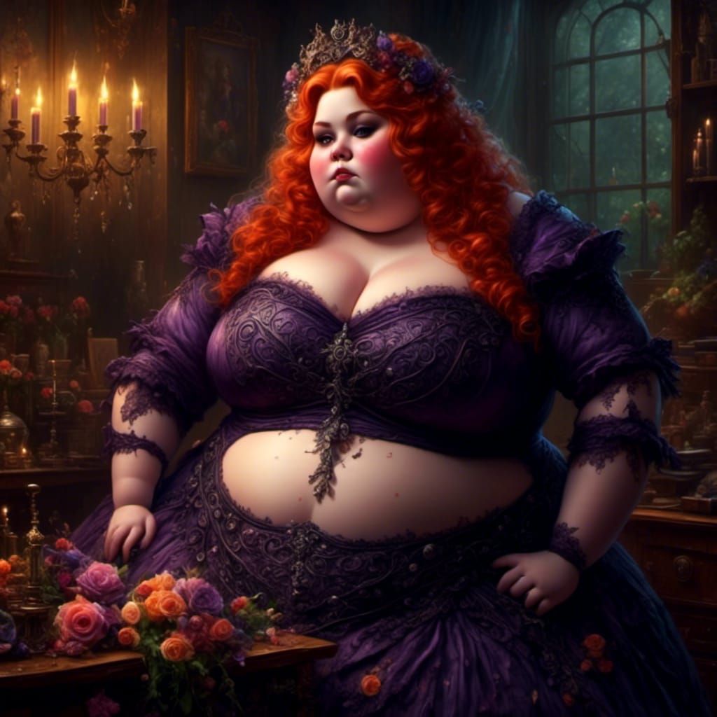 Hyperrealistic Curvy Fairy in Dark Style