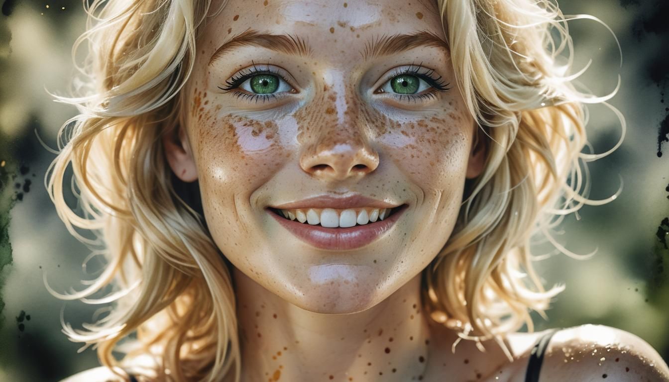 Gorgeous Woman in Black and White Double Exposure