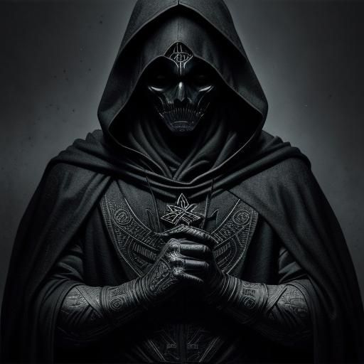 Mysterious Hooded Figure in Comic Book Style