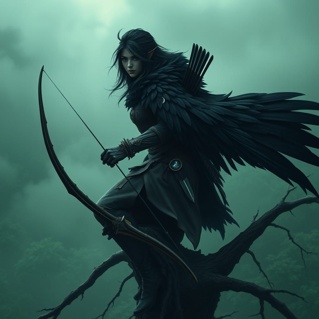 Ethereal Rangeress Surveys the Emerald Expanse