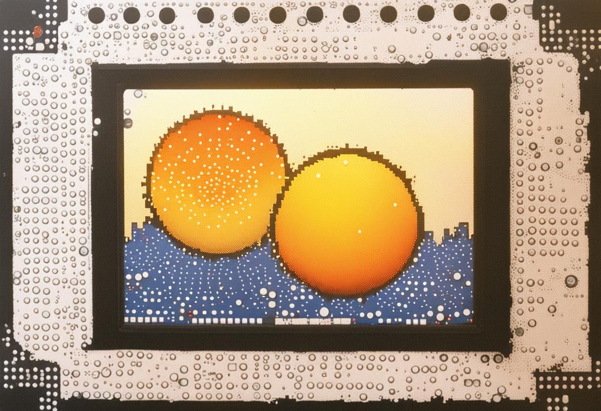 Alien TV Screen with Morse Code in Matrix Style