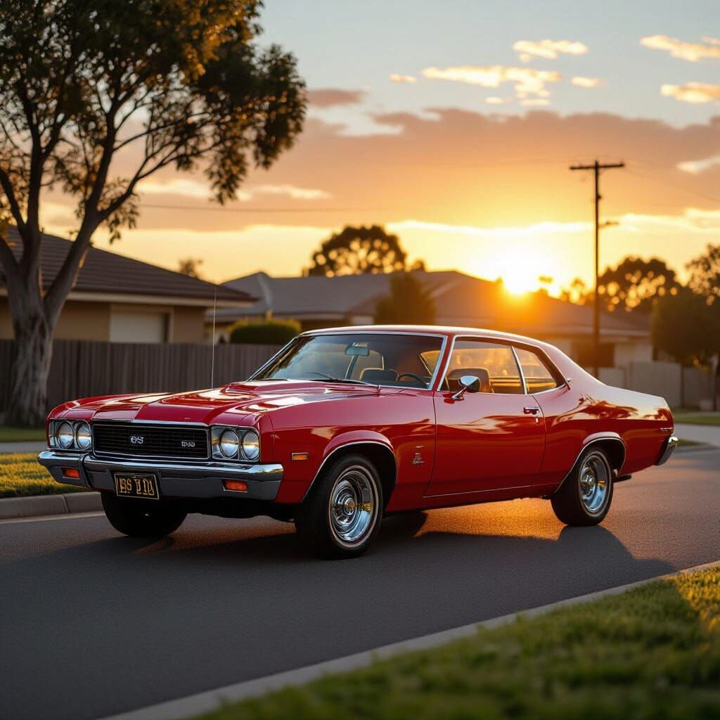 1978 Holden Commodore Gleaming at Sunset