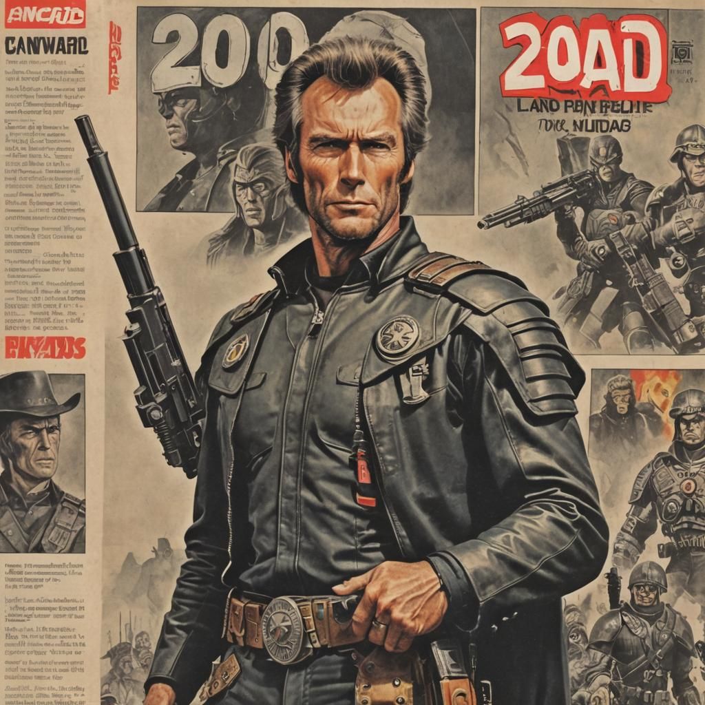 Clint Eastwood as Sam Slade: 2000 AD Style