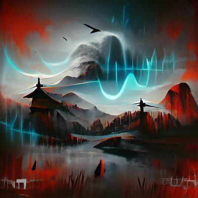 Abstract Sound of Silence on Matte Background