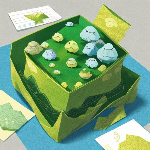 Origami Turtle Papercraft in Soft Focus