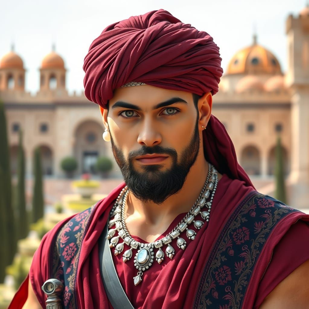 A Dashing Moroccan Noble in Elegant Attire