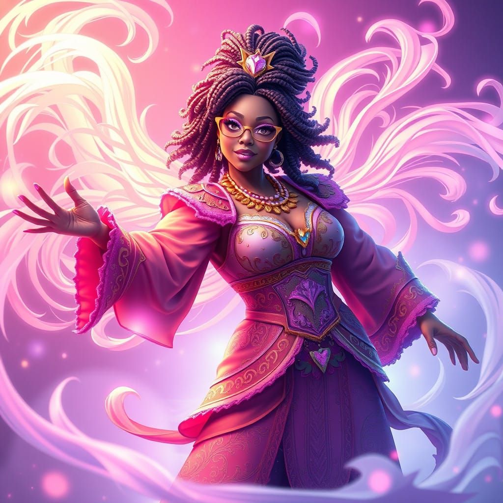 Anime-Inspired Goddess in Vibrant Costume