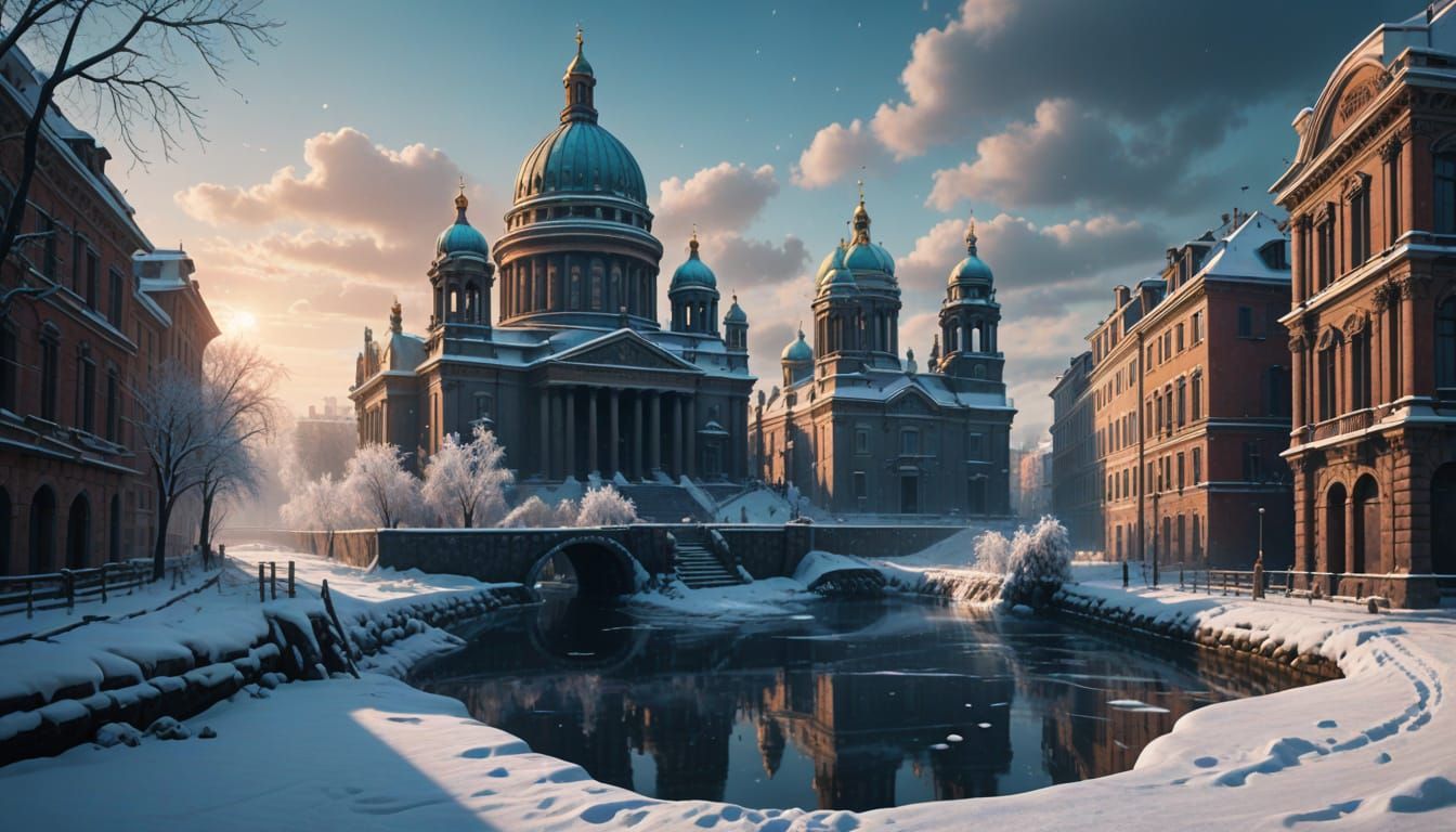 Ethereal Trumpeter Amidst Winter's Splendor