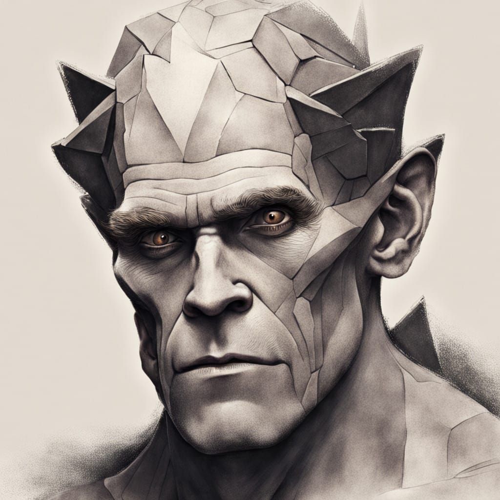 Willem Dafoe as a Golem Figure
