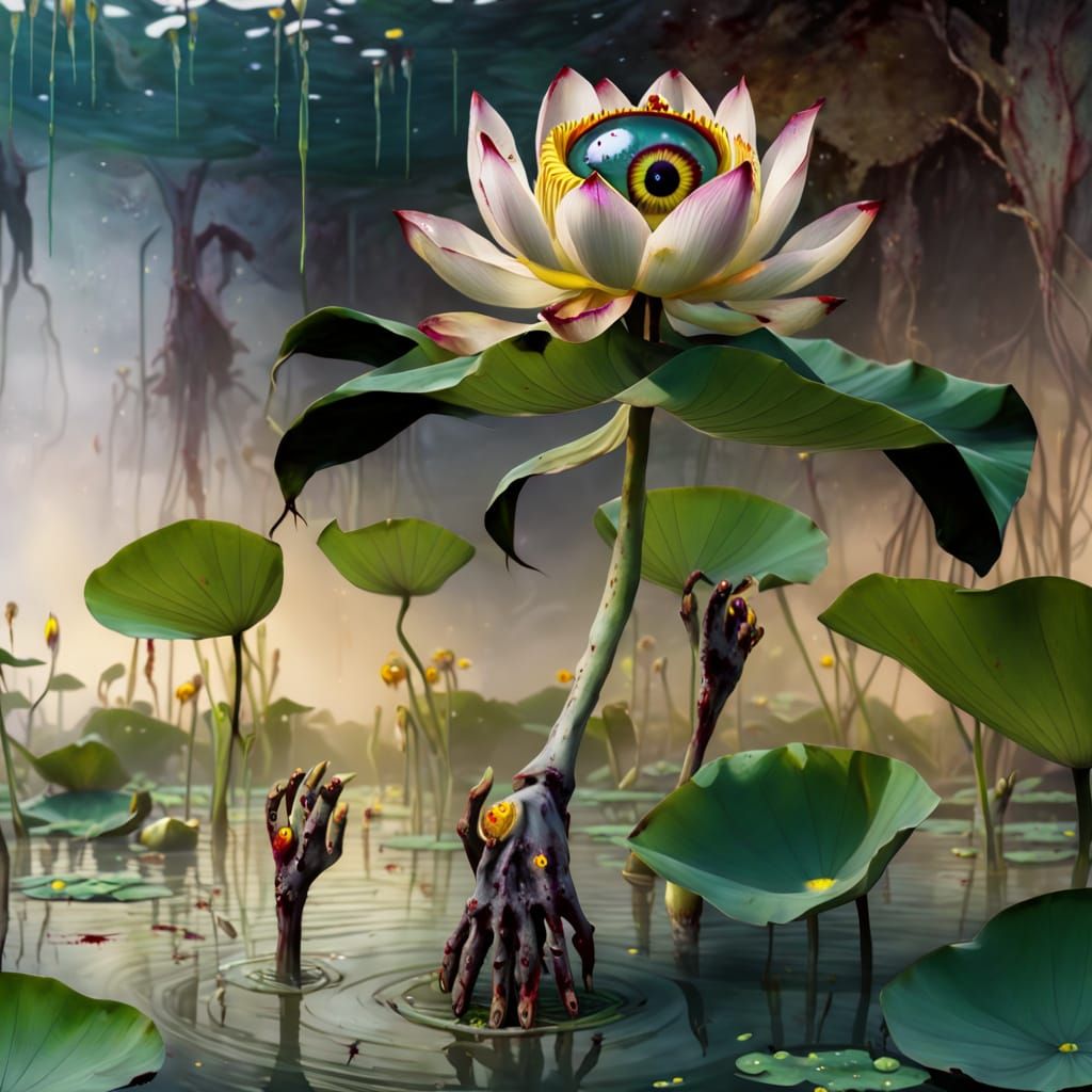 Grotesque Zombie Emerges from the Depths