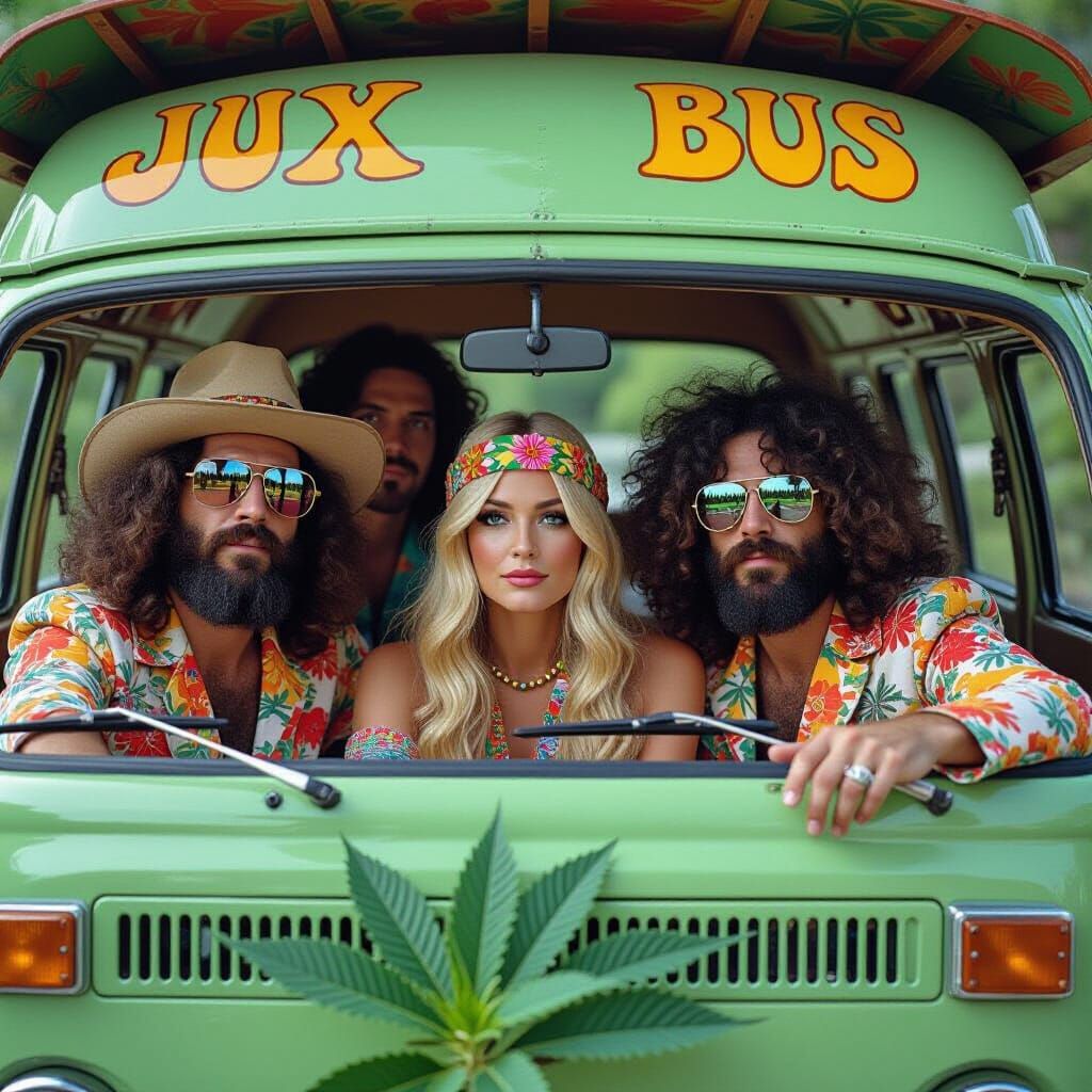 Psychedelic Love Bus Featuring Cheech & Chong