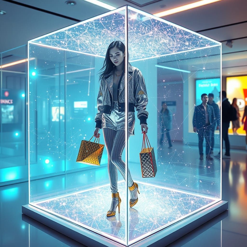 CUBE  Augmented Reality Projection Hologram Fashion Shopping